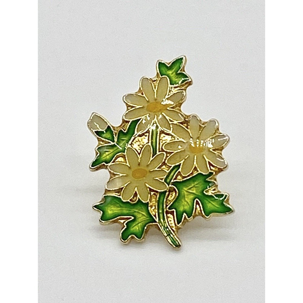 Vintage Daisy Flower‎ Lapel Pin Brooch